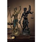 Realistic of Art Museum Heykel Biblo Adalet Terazisi Themis 20 Cm. Antik Gold & Antik Siyah 2 Adet Gold 20 x 10