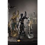 Realistic of Art Museum Heykel Biblo Adalet Terazisi Themis 20 Cm. Antik Gold, Gümüş ve Siyah 3 Adet Antik 20 x 10