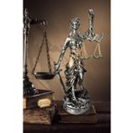 Realistic of Art Museum Heykel Biblo Adalet Terazisi Themis 20 Cm. Antik Gümüş & Antik Gold Antik Gümüş Tek Ebat
