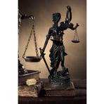 Realistic of Art Museum Heykel Biblo Adalet Terazisi Themis 20 Cm. Antik Sarı & Antik Siyah Antik Sarı Tek Ebat