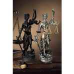 Realistic of Art Museum Heykel Biblo Adalet Terazisi Themis 20 Cm. Antik Siyah & Antik Gümüş 2 Adet Siyah 20 x 10