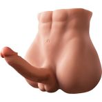 Realistik Kıkırdaklı Penisli ve Anal Girişli 2 Işlevli Erkek Kalça Vücut Mastürbatör
