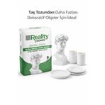 REALİTY YAPI Taş Tozu - Hızlı Donan Profesyonel Taş Tozu - Mumluk Biblo - tepsi - heykel - Hobi Harcı - 25 Kg