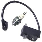 Realman 54504670 530039224 MBU-7 MB45 Ateşleme Bobini BM6A Buji ile Craftsman 358791300 358791980 358792010 358792011 358792030 358 79203221 358792032 358792033 Gaz Benzinli Tel Kesme Makinesi