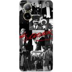 Realme 12 Lite - C67 Uyumlu Kırmızı Mustafa Kemal Atatürk İmza Baskılı Silikon Kılıf Renkli