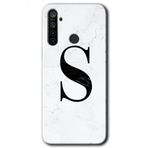 Realme 5I Beyaz Mermer Desenli Ş Harfi Baskılı Uyumlu Silikon Kılıf