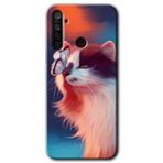 Realme 5I Cat Butterfly Baskılı Uyumlu Silikon Kılıf