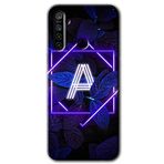 Realme 5I Dark Neon Yaprak A Harfi Baskılı Uyumlu Silikon Kılıf