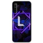 Realme 5I Dark Neon Yaprak L Harfi Baskılı Uyumlu Silikon Kılıf