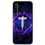 Realme 5I Dark Neon Yaprak T Harfi Baskılı Uyumlu Silikon Kılıf