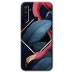 Realme 5I Flamingo Yaprak Baskılı Uyumlu Silikon Kılıf