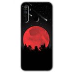 Realme 5I Kanlı Ay Baskılı Uyumlu Silikon Kılıf