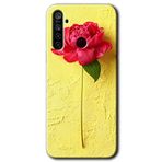 Realme 5I Kırmızı Gül Baskılı Uyumlu Silikon Kılıf