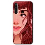 Realme 5I Kızıl Kız Baskılı Uyumlu Silikon Kılıf