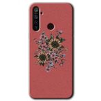 Realme 5I Retro Çiçek Baskılı Uyumlu Silikon Kılıf