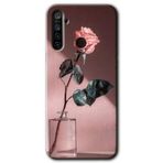 Realme 5I Retro Gül Baskılı Uyumlu Silikon Kılıf