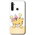 Realme 5I Sevimli Kedi Baskılı Uyumlu Silikon Kılıf