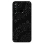 Realme 5I Siyah Mandala Baskılı Uyumlu Silikon Kılıf