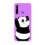 Realme 5i Uyumlu Sevimli Panda Baskılı Silikon Kılıf