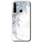 Realme 5I White Marble Baskılı Uyumlu Silikon Kılıf