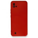 Realme C11 2021 Nano İçi Kadife Silikon Kırmızı Kılıf