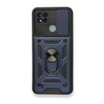 Realme C11 2021 Pars Lens Yüzüklü Silikon Lacivert Kılıf