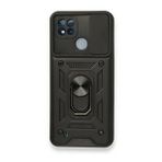 Realme C11 2021 Pars Lens Yüzüklü Silikon Siyah Kılıf