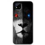 Realme C11 Fire and Ice Lion Baskılı Uyumlu Silikon Kılıf