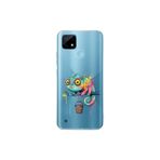 Realme C21 ile Uyumlu Splash Bukalemun Tasarımlı Slimfit Şeffaf Silikon Kılıf
