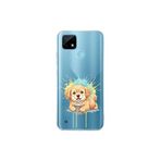 Realme C21 ile Uyumlu Splash Köpek Tasarımlı Slimfit Şeffaf Silikon Kılıf