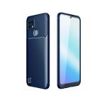Realme C21 Kılıf Auto Fus Karbon Kapak - Lacivert