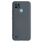 Realme C21 Kılıf Nano Içi Kadife Silikon - GRI-(5796)