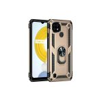 Realme C21 Kılıf Sofya Yüzüklü Kapak - Gold