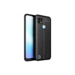 Realme C21 Kılıf Uzun Ömürlü ve Dayanıklı Dermiq Premium Esnek Lüks Silikon Kapak - Black