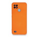 Realme C21 Nano İçi Kadife Silikon Turuncu Kılıf