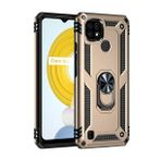 Realme C21 Sofya Yüzüklü Silikon Kapak Gold Kılıf