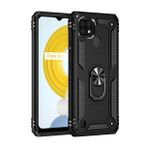 Realme C21 Sofya Yüzüklü Silikon Kapak Siyah Kılıf