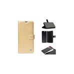Realme C25 - C25S uyumlu Kılıf 360 Full Koruma Kapakli Kartlikli Kart Bölmeli Cüzdan Kılıf T18388 - Gold