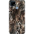Realme C25 Kılıf Desenli Baskılı Tpu Rubber Kapak Leopar Sanat - 001-Renkli