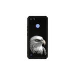 Realme C25Y ile Uyumlu Baykuş (0214a) Tasarımlı Siyah Lansman Silikon Kılıf