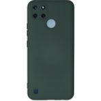 Realme C25Y Kılıf Nano Içi Kadife Silikon - Koyu YEŞIL-(5796)