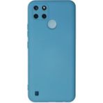 Realme C25Y Kılıf Nano Içi Kadife Silikon - Mavi - 1 - Renkli