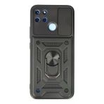 Realme C25Y Kılıf Pars Lens Yüzüklü - Siyah
