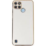 Realme C25Y Kılıf Volet Silikon - Beyaz-(5796)