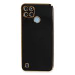 Realme C25Y Kılıf Volet Silikon - Siyah-(5796)