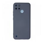 Realme C25Y Nano İçi Kadife Silikon Gri Kılıf