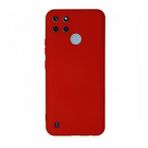 Realme C25Y Nano İçi Kadife Silikon Kırmızı Kılıf