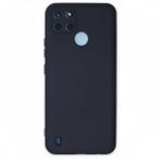Realme C25Y Nano İçi Kadife Silikon Lacivert Kılıf
