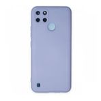 Realme C25Y Nano İçi Kadife Silikon Lila Kılıf