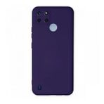 Realme C25Y Nano İçi Kadife Silikon Mor Kılıf